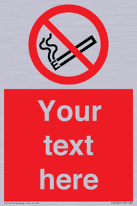 Custom No E-cigarettes / Vaping Sign
